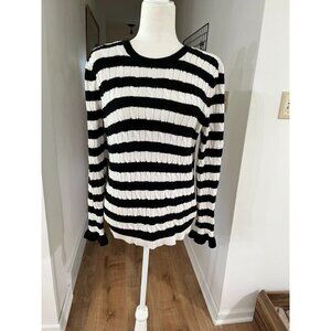 Lauren Ralph Lauren Black and White Striped Sweater